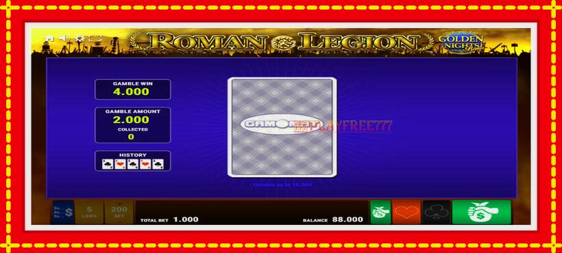 Slot machine Roman Legion Golden Nights with access to free game online, picture 4