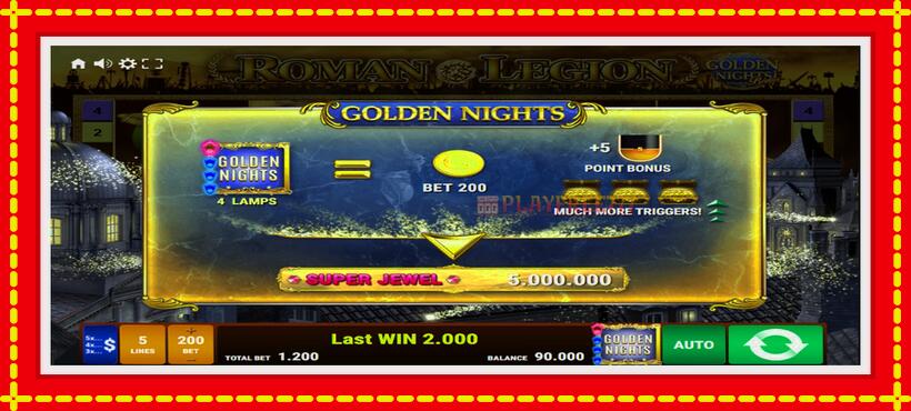 Slot machine Roman Legion Golden Nights with access to free game online, picture 5