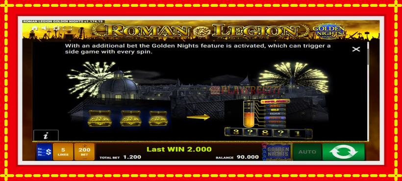 Slot machine Roman Legion Golden Nights with access to free game online, picture 6