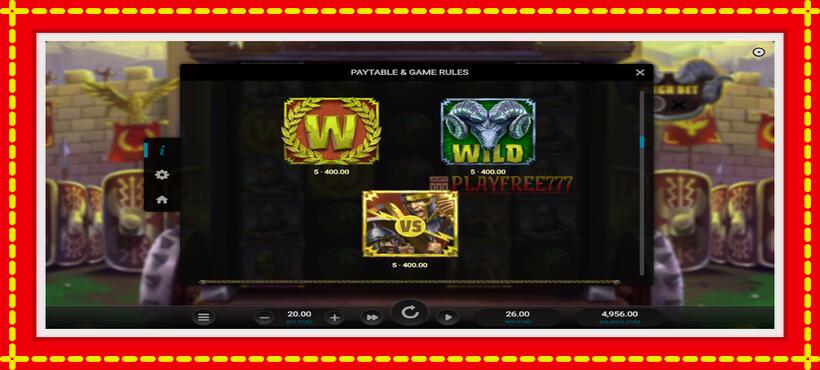 Slot machine Roman Rivals Blood and Sand Dream Drop with access to free game online, picture 6