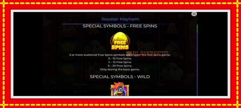 Slot machine Rooster Mayhem with access to free game online, picture 5