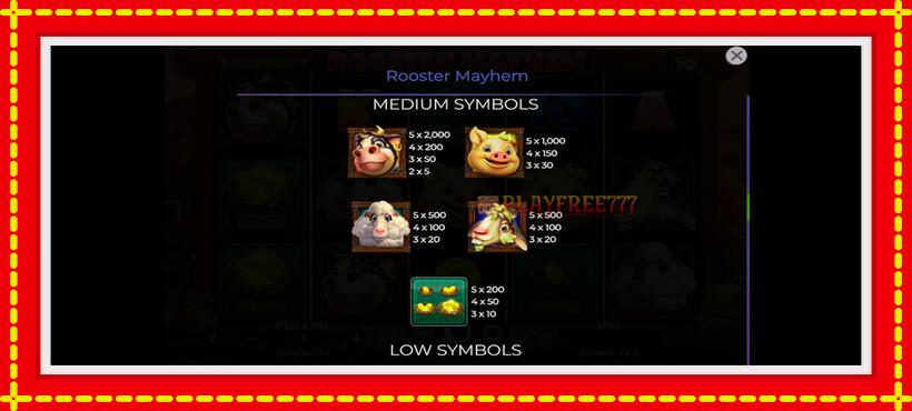 Slot machine Rooster Mayhem with access to free game online, picture 6