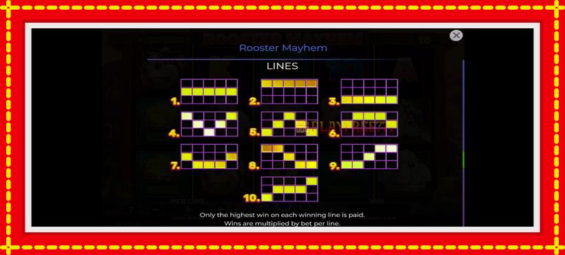 Slot machine Rooster Mayhem with access to free game online, picture 7