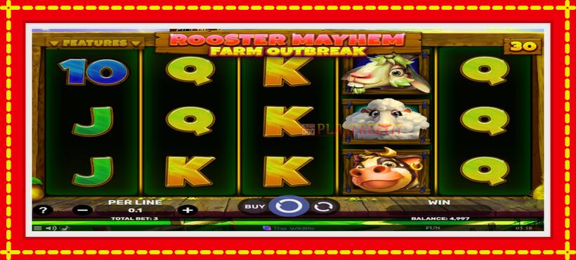 Slot machine Rooster Mayhem Farm Outbreak with access to free game online, picture 2