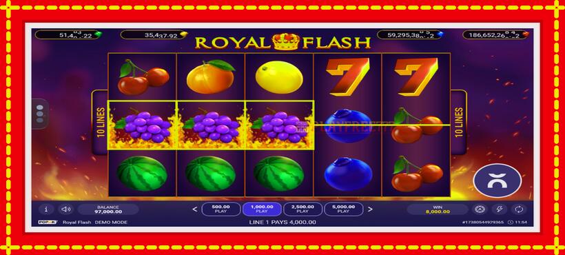 Slot machine Royal Flash with access to free game online, picture 2