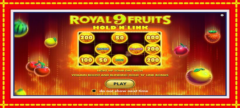 Slot machine Royal Fruits 9: Hold N Link with access to free game online, picture 1