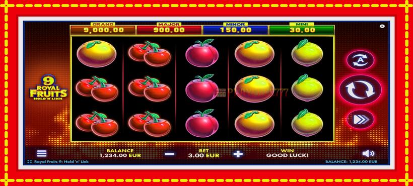 Slot machine Royal Fruits 9: Hold N Link with access to free game online, picture 2