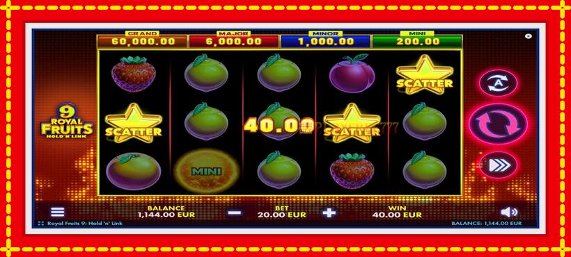 Slot machine Royal Fruits 9: Hold N Link with access to free game online, picture 4