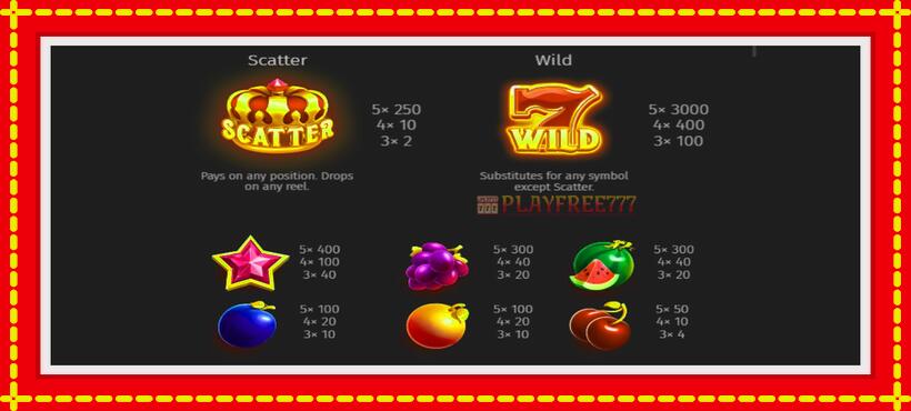 Slot machine Royal Fruits Multilines with access to free game online, picture 4