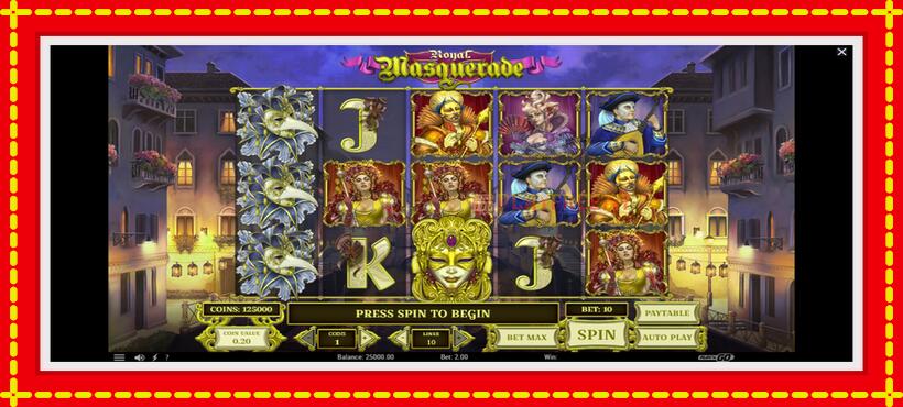 Slot machine Royal Masquerade with access to free game online, picture 2