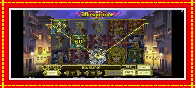 Slot machine Royal Masquerade with access to free game online, picture 3