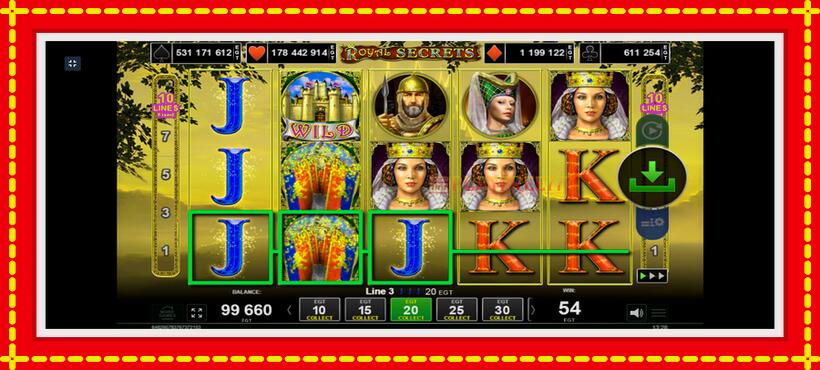 Slot machine Royal Secrets with access to free game online, picture 2