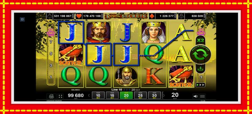 Slot machine Royal Secrets with access to free game online, picture 3