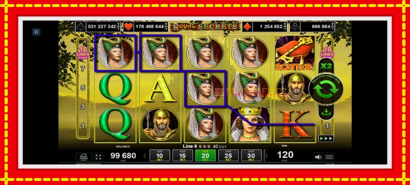 Slot machine Royal Secrets with access to free game online, picture 4