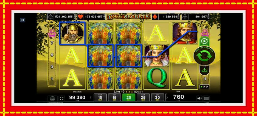 Slot machine Royal Secrets with access to free game online, picture 5