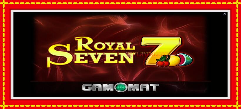 Slot machine Royal Seven with access to free game online, picture 1