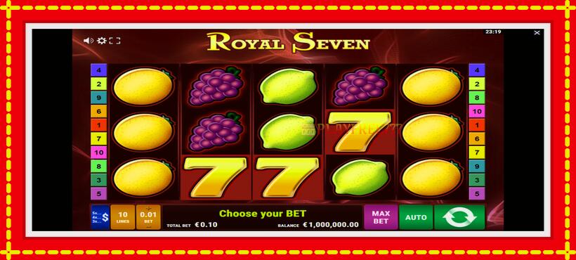 Slot machine Royal Seven with access to free game online, picture 2