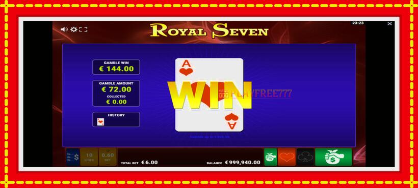 Slot machine Royal Seven with access to free game online, picture 5