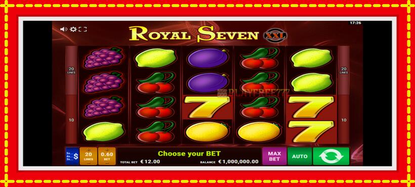 Slot machine Royal Seven XXL with access to free game online, picture 1