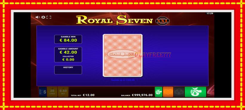 Slot machine Royal Seven XXL with access to free game online, picture 3