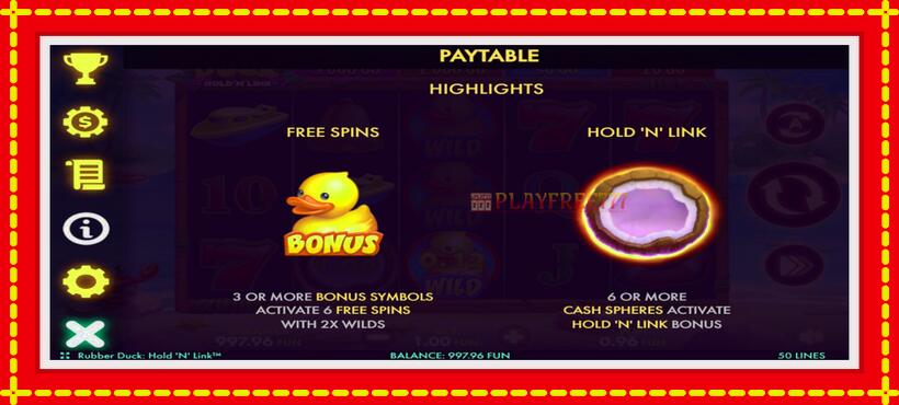 Slot machine Rubber Duck Hold N Link with access to free game online, picture 4