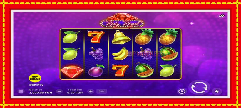 Slot machine Ruby Royal with access to free game online, picture 2