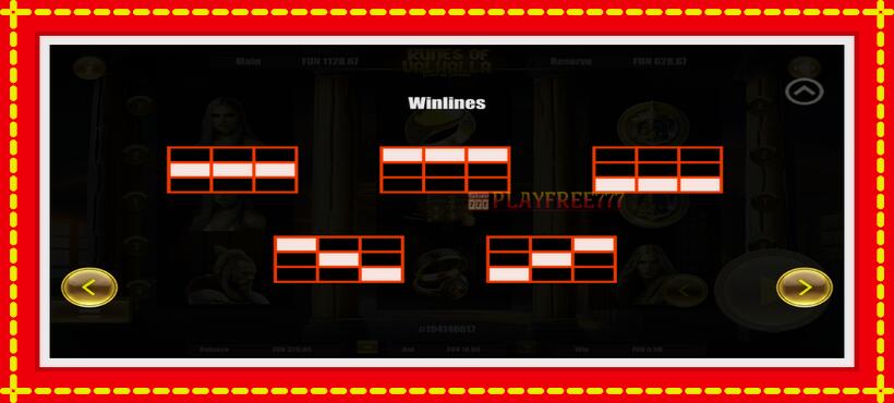 Slot machine Runes of Valhalla with access to free game online, picture 7