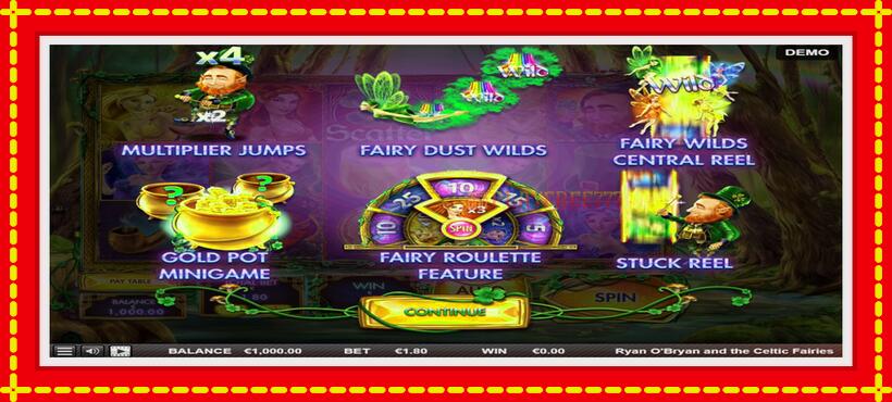 Slot machine Ryan OBryan and the Celtic Fairies with access to free game online, picture 1