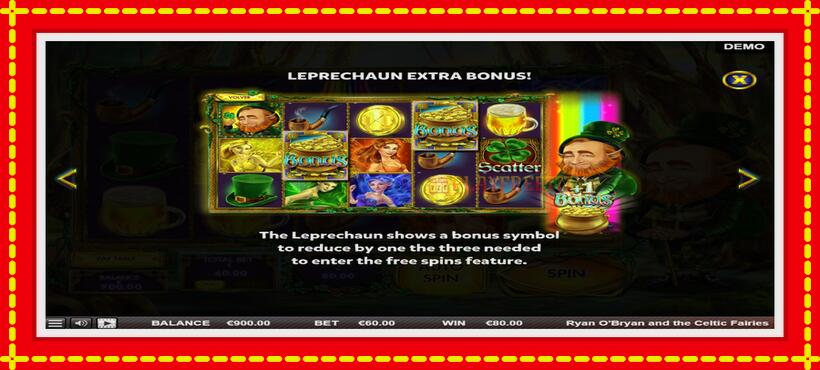 Slot machine Ryan OBryan and the Celtic Fairies with access to free game online, picture 8