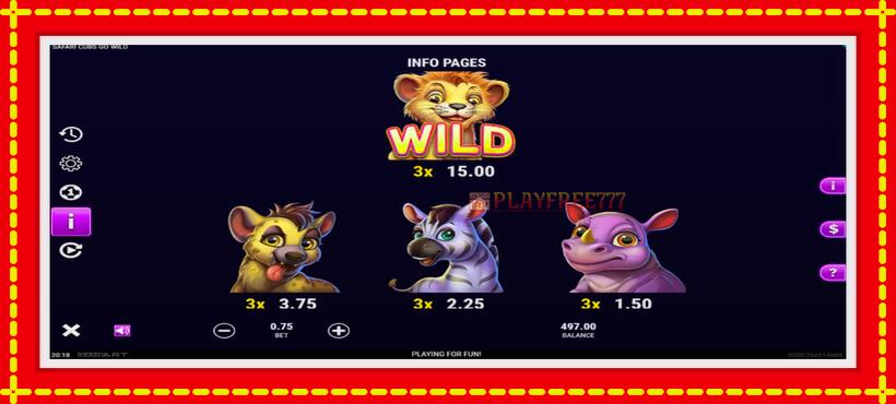 Slot machine Safari Cubs Go Wild with access to free game online, picture 5