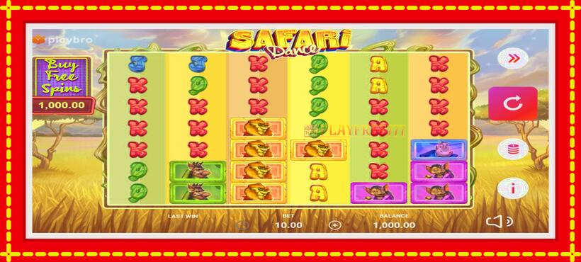 Slot machine Safari Dance with access to free game online, picture 1