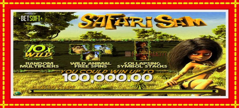 Slot machine Safari Sam with access to free game online, picture 1