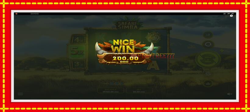 Slot machine Safari Simba with access to free game online, picture 2