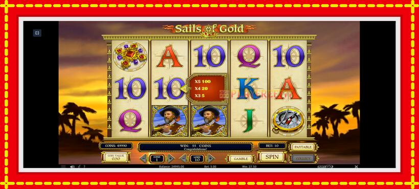 Slot machine Sails of Gold with access to free game online, picture 4