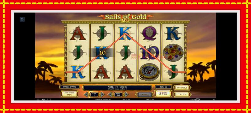 Slot machine Sails of Gold with access to free game online, picture 7