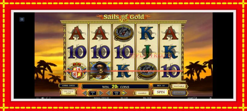 Slot machine Sails of Gold with access to free game online, picture 8