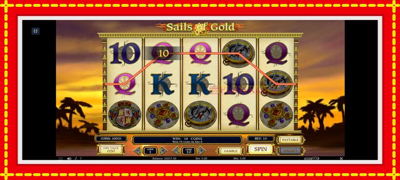 Slot machine Sails of Gold with access to free game online, picture 9