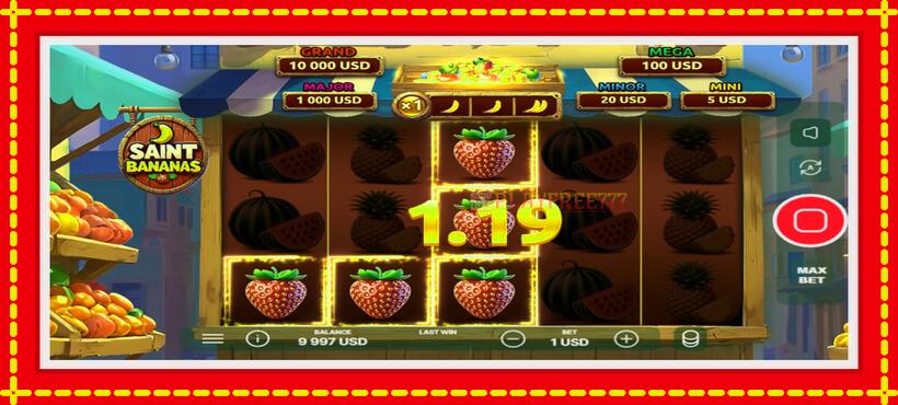 Slot machine Saint Bananas with access to free game online, picture 2