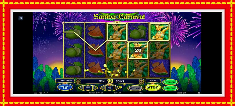 Slot machine Samba Carnival with access to free game online, picture 5