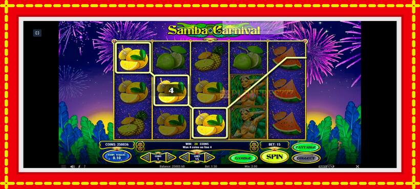 Slot machine Samba Carnival with access to free game online, picture 6