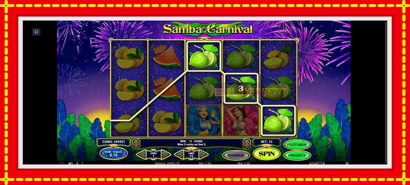 Slot machine Samba Carnival with access to free game online, picture 7