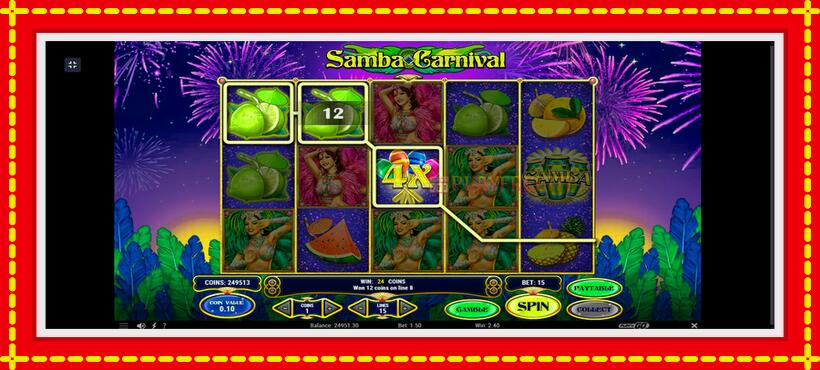 Slot machine Samba Carnival with access to free game online, picture 10