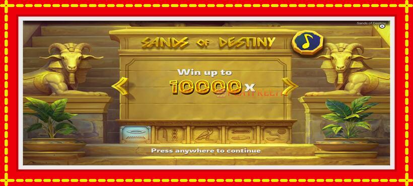 Slot machine Sands of Destiny with access to free game online, picture 1