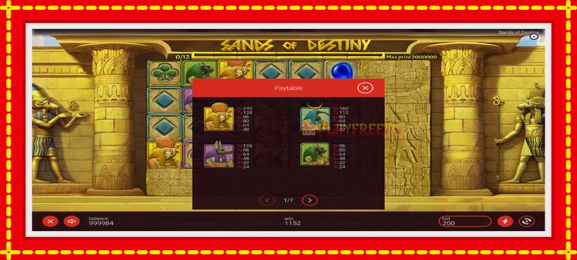 Slot machine Sands of Destiny with access to free game online, picture 5