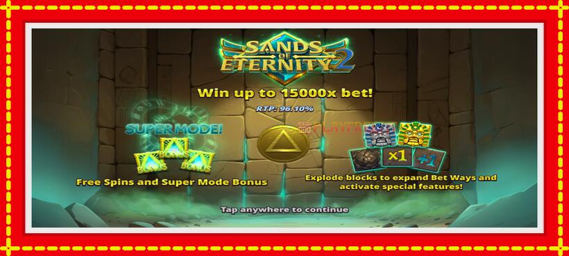 Slot machine Sands of Eternity 2 with access to free game online, picture 1