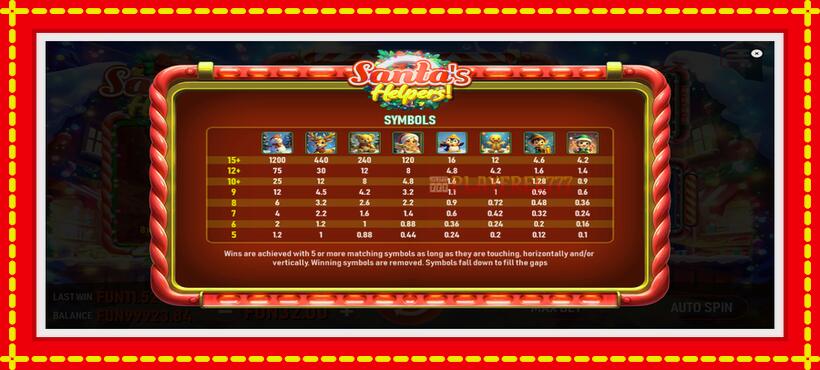 Slot machine Santas Helpers with access to free game online, picture 5