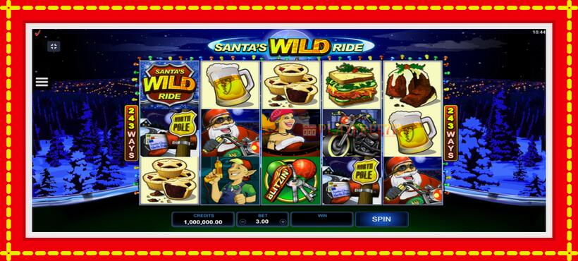 Slot machine Santas Wild Ride with access to free game online, picture 2