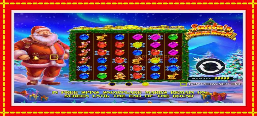 Slot machine Santas Xmas Rush with access to free game online, picture 1