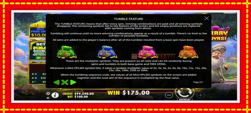 Slot machine Saray Ruyasi with access to free game online, picture 6