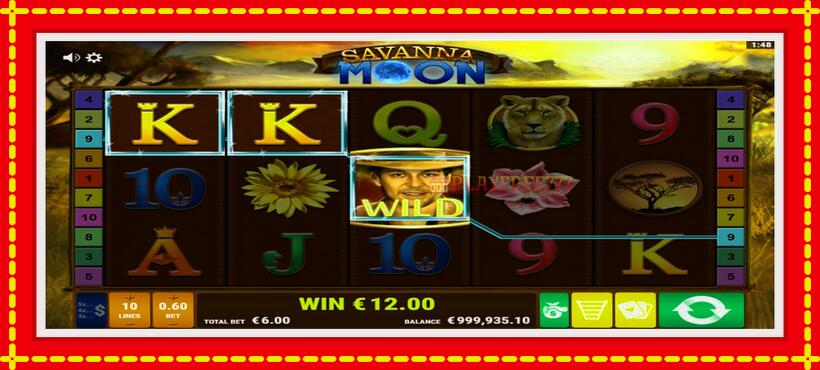 Slot machine Savanna Moon with access to free game online, picture 3